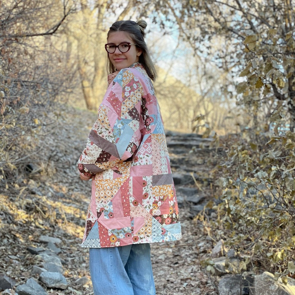 Handmade Floral Quilted Coat - Picture 2 of 3